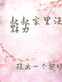 叔叔家里没人用点力