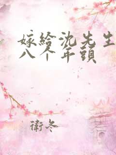 嫁给沈先生的第八个年头