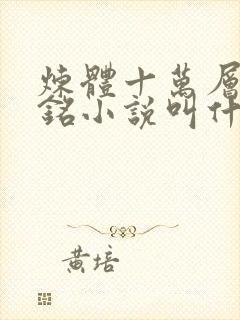 炼体十万层轩辕铭小说叫什么