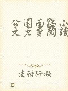 公园南路小说全文免费阅读