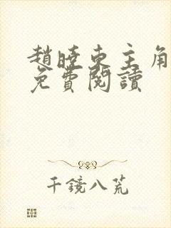 赵晓东主角小说免费阅读