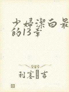 少妇洁白最刺激的13章