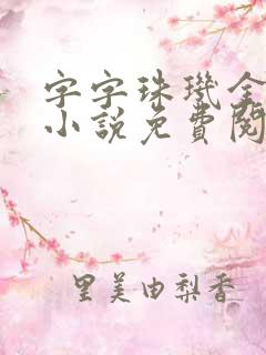 字字珠玑金银花小说免费阅读