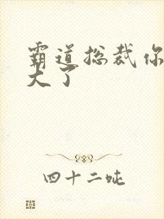 霸道总裁你的太大了