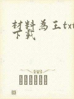 材料为王txt下载