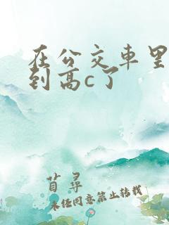 在公交车里c弄到高c了