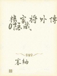 杨家将外传2.0隐藏