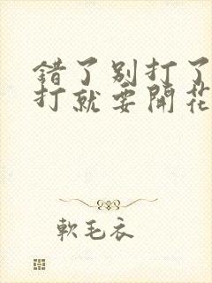 错了别打了 再打就要开花了