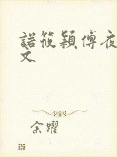 诺筱颖傅夜沉全文