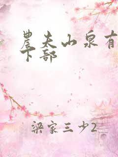 农夫山泉有点甜下部