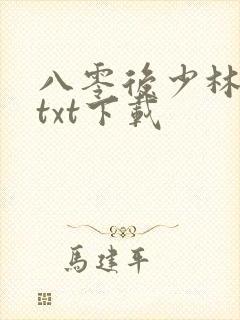 八零后少林方丈txt下载