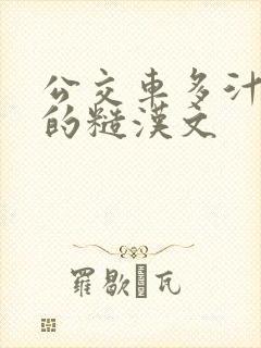 公交车多汁多肉的糙汉文