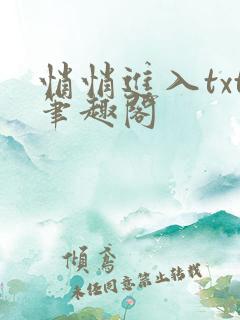 悄悄进入txt笔趣阁