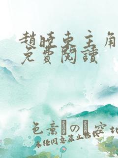 赵晓东主角小说免费阅读