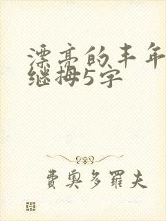 漂亮的丰年经的继拇5字