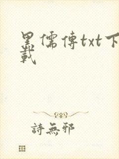 黑儒传txt下载