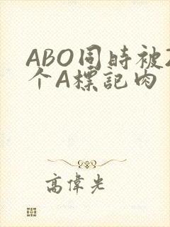 ABO同时被2个A标记肉