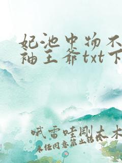 妃池中物不嫁断袖王爷txt下载