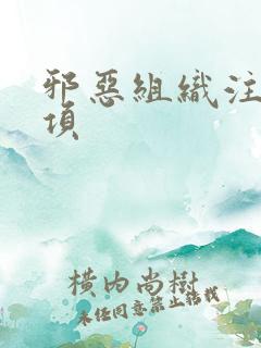 邪恶组织注意事项