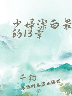 少妇洁白最刺激的13章