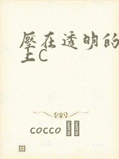 压在透明的玻璃上C