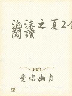 泡沫之夏2全文阅读