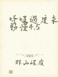 呼吸过度未增减动慢4.5