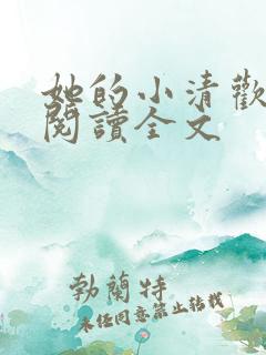 她的小清欢免费阅读全文