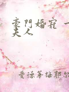 豪门婚宠 一品夫人