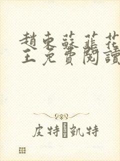 赵东苏菲花都兵王免费阅读无弹窗