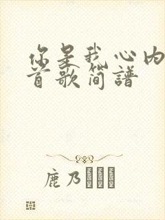 你是我心内的一首歌简谱