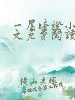 一屋暗灯小说全文免费阅读