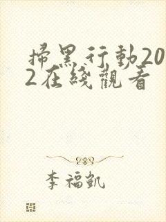 扫黑行动2022在线观看