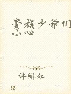 贵族少爷们 请小心