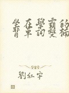 坐在学霸的棍子背单词双楠