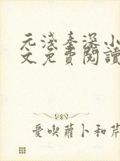 元浅秦深小说全文免费阅读