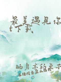 最美遇见你txt下载