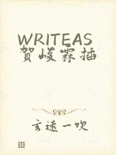 WRITEAS贺峻霖插