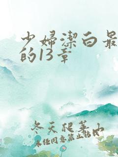 少妇洁白最刺激的13章