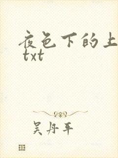 夜色下的上海滩 txt