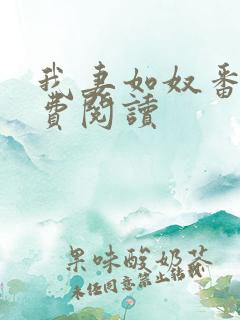 我妻如奴番外免费阅读