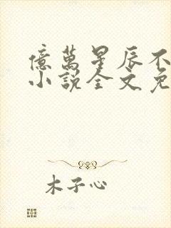 亿万星辰不及你小说全文免费阅读