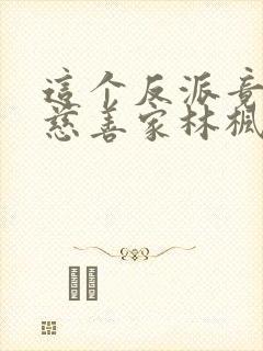 这个反派竟然是慈善家林枫