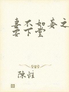 妻不如妾之夫人要下堂