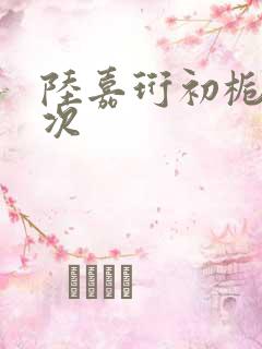 陆嘉珩初栀第一次