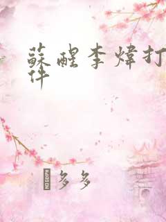 苏醒李炜打架事件