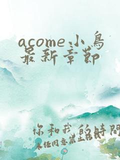acome小鸟最新章节