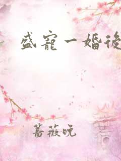 盛宠一婚后霸爱