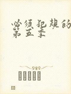 必须犯规的游戏第五季