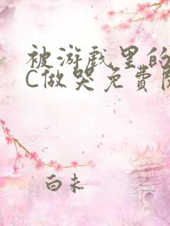 被游戏里的NPC做哭免费阅读